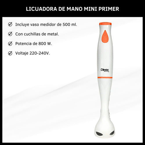 Hand Blender with Measuring Cup Dinax Mini Pimer 1