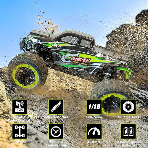 ~? Racent Rc Car, 1:16 Scale All Terrain Fast Car, 30mph 4x4 1