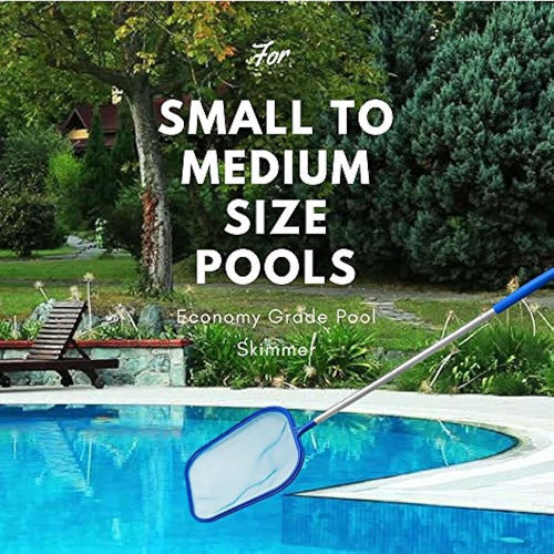 Aquatix Pro Pool Skimmer with Strong Pole and EZ Clips 2