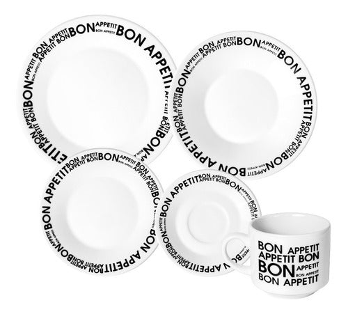 Oxford Bon Appetit Complete Ceramic Dinnerware Set X30 Pcs 0