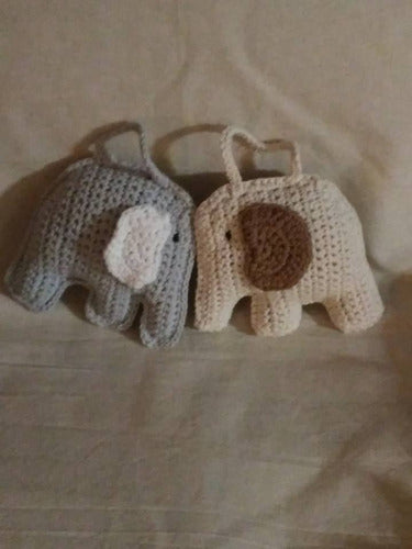 Circular Elephant Baby Crochet Rattle The Enchanted Crystal 1