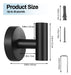 Kruodop 4 Towel Hooks Bathroom Accessories - Black 1