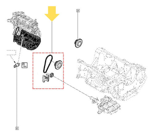 Kit Engranaje Y Cadena Bomba Aceite Renault Fluence 2.0 Alte 1