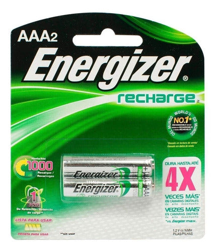 Energizer Rechargeable AAA Battery Blister Pack of 2 - Mosca 0