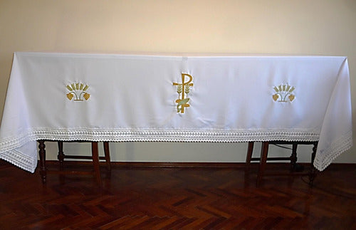 Emaus Mantel De Altar Con Puntilla 0