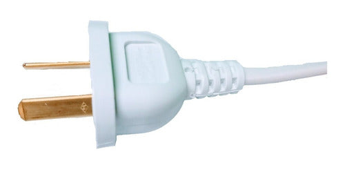White Injected Armored Cable 0.75 with Plug 1.53m 0