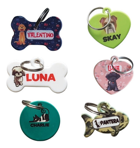 Polytusk Diseños Plastic Identification Tags with Pet Icons and Background 0