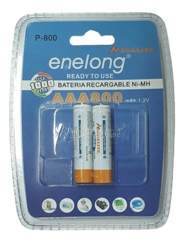 Enelong AAA Rechargeable Batteries 800mAh x 2 Units 2