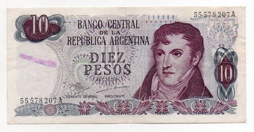 Billete Argentina 10 Pesos Ley Bottero 2339 Mancini Gruneise 0