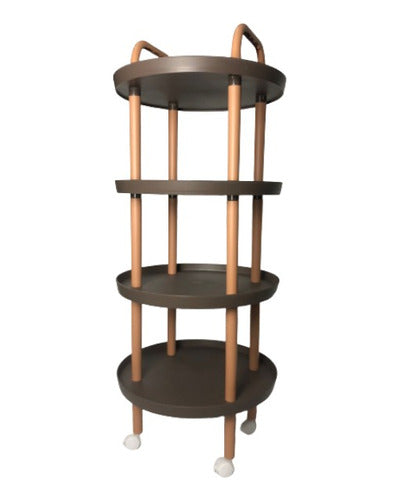 TLD Round Kitchen Organizer Cart - 4-Tier Shelf 48x117cm 1