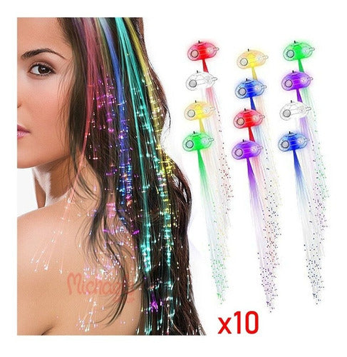 Michaels P LED Hair Extensions X10 Fiber Optic 0