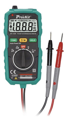 Pro'sKit Multimetro Tester Auto Rango De Bolsillo MT-1508 0