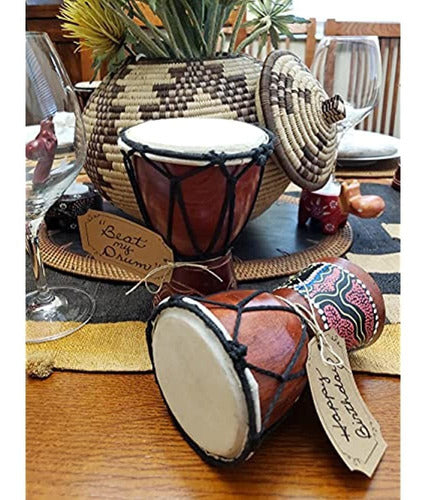 Tambor Djembe De Stoneage Arts Pintado A Mano Con Puntos Mul 1