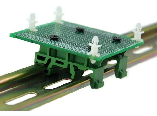 Pcb Holder Soporte Impresos Pcb Rail Din Large X 30 Unidades 0