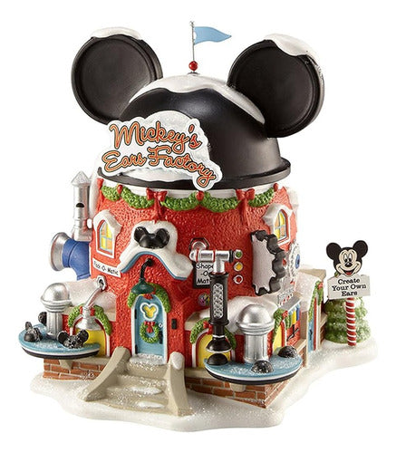 Department 56 Miniature Factory With Mickey Mouse Ears In The North Pole 0