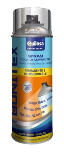 Adhesivo De Contacto En Spray Transparente Quilosa 400ml 0