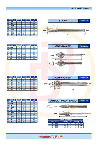 Lima Rotativa Metal Duro Mastercut Sg-1ml6 Ø 6 Serie Larga 5