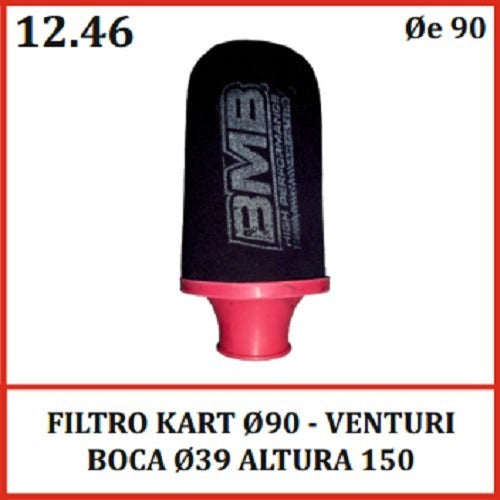 Filtro De Aire Bmb Competicion 39x150 Venturi Racing (125cc) 1