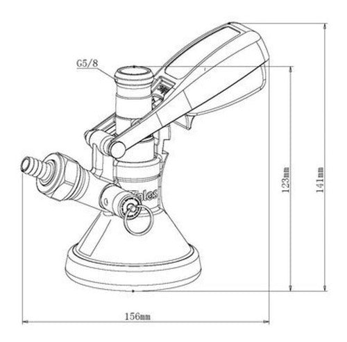 Canilla Doble Accion Cerveza Talos + Conector G Talos 6