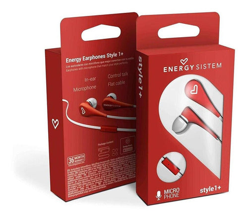 Energy Sistem Earphones Style 1+ Red - Mosca 3