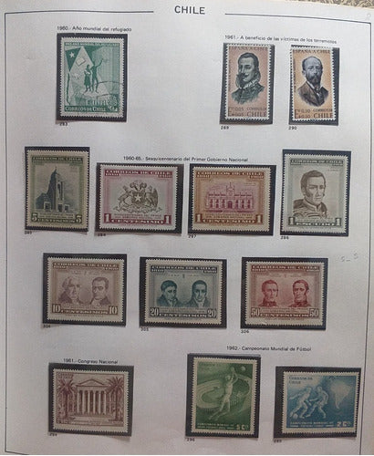 TANO Ch283 Chile Varias Series Completas Años 1960-62 Mint 1