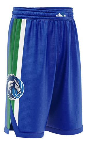 Kapho Short Basquet Dallas Mavericks Azul Adulto 1