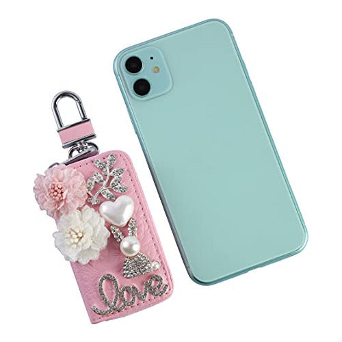 YULAILE Protective Keycase for Keys with Zipper in Pink 5