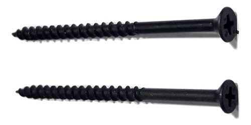 Self-Drilling Wood Screw 8x4 Black x 100 Units 0