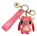 Generic Angel Pink Stitch Rubber Keychain Ideal for Gift 0