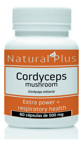 Natural Plus Hongo Cordyceps Militaris (100% Pureza)! 60 Cápsulas X 500mg 0