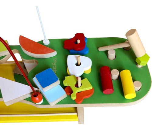 Pampa Púa Educational Wooden Toy 4 In 1 (Sorting-Downloading-Blocks) 0