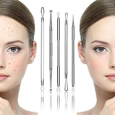 5pcs Blackhead Acné Comedone Espinilla Extractor De Imperfec 4