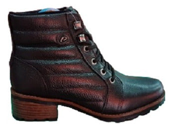 Pegada Bota Cuero Pegada Acordonada Taco Tractor Casual Invierno 3