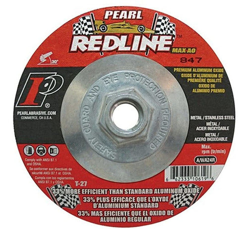 Pearl Redline 6 X 14 X 5811 Rueda De Amolar Central Deprimid 0