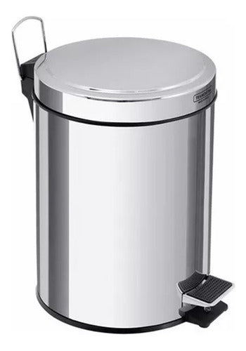 Papelera Acero Inoxidable: 5 Liters Trash Bin for Home and Office 0