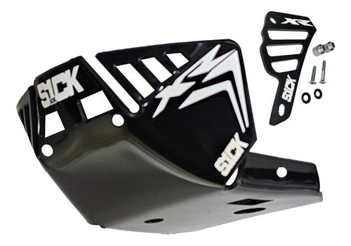 Sick Racing Black Plastic Skid Plate with Tornado Gear Cover 0