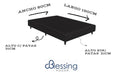 Blessing Base Sommier 1 Plaza Tapizado Eco-Cuero Reforzado 80x190 2