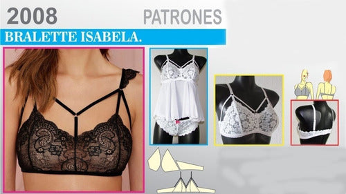 Patrones Moldes Corpiño Bralette Imprimible 6talles Lenceria 1