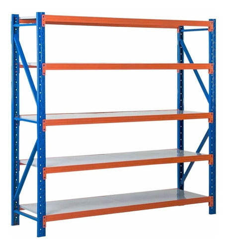 Expansión UY Metal Shelving Unit Without Screws 5 Levels 2x2x0.6m 1000kg 0