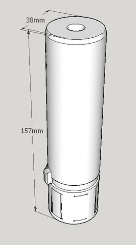 Supresor Dummy 14mm Rosca Izquierda 1