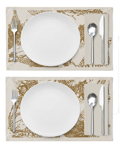 NormaRinaudo Set X2 Table Placemat, 100% Cotton, Rectangular - Printed 4