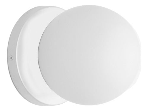 Kit 6 Arandela Slim Globo 10 Branco Fosco C/ Led Quente 1