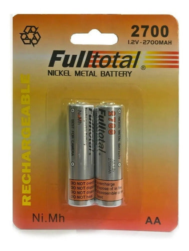 Fulltotal Combo of 10 Rechargeable AA Batteries 2700mAh NiMH 1