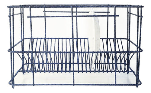 JyN Dish Drainer Plastic Coated for 20 Plates of 25 cm 1