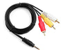 Cable Mini Plug 3.5 Mm A 3 Rca Audio /video Stereo 1.40mts 0