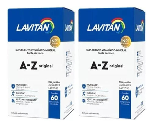 Lavitan Multi Vitamínico A-Z (Pack X 2 Frascos - 120 Comp) 0