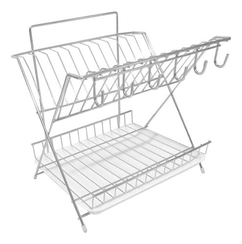 Soldart Drying Rack with 2 Levels for Plates and Cups 0