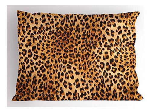 Lunarable Animal Print Pillow Sham, Wild Animal Leopard Skin 0