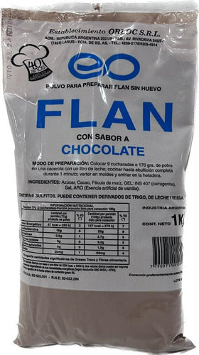 Flan De Chocolate Orloc X 1 Kg En Polvo 0