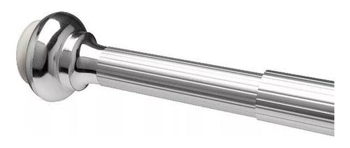 Extendable Chromed Aluminum Shower Pole 1.20 to 1.80m 7